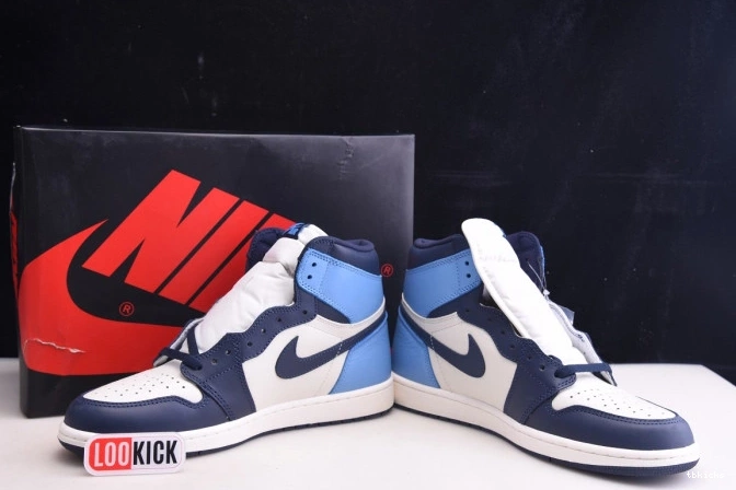 Rep TB High 1 Obsidian Air Retro OG Jordan 555088-140 0801